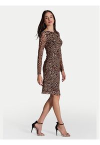 Swing Sukienka koktajlowa 5AI17600 Beżowy Slim Fit. Kolor: beżowy. Materiał: syntetyk. Styl: wizytowy #4