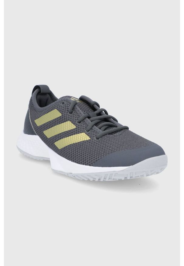 adidas Performance - Buty Court Control. Nosek buta: okrągły. Zapięcie: sznurówki. Kolor: szary. Materiał: guma