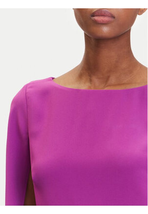 Lauren Ralph Lauren - LAUREN RALPH LAUREN Sukienka koktajlowa 2,53855E+11 Fioletowy Slim Fit. Kolor: fioletowy. Materiał: syntetyk. Styl: wizytowy