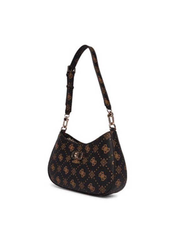 Guess Torebka Emelie Logo HWGP99 28180 Brązowy. Kolor: brązowy. Materiał: skórzane