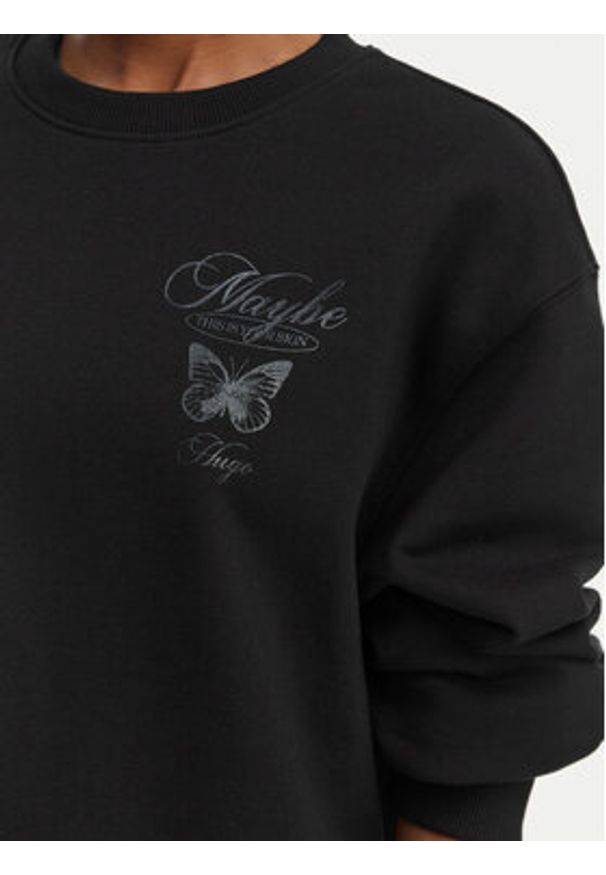 Hugo - HUGO Bluza Classic Crew 50566576 Czarny Regular Fit. Kolor: czarny. Materiał: bawełna