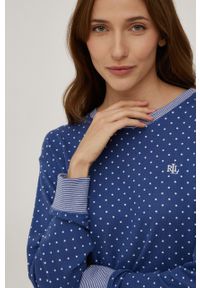 Lauren Ralph Lauren - Piżama. Kolor: niebieski. Materiał: dzianina #6