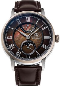 Zegarek Orient Star Zegarek męski Orient Star RE-AY0121A00B brązowy. Kolor: brązowy #1