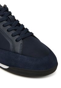 BOSS Sneakersy Nitan 50548864 Granatowy. Kolor: niebieski. Materiał: skóra, zamsz #5