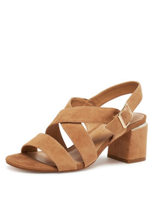 Sergio Bardi Sandały WYL4146-1Z-SB Brązowy. Kolor: brązowy. Materiał: zamsz, skóra