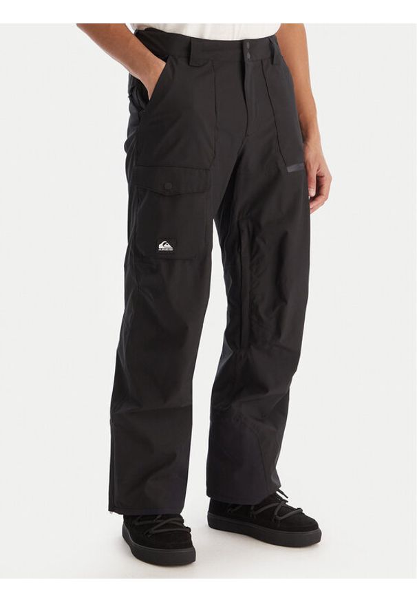 Quiksilver Spodnie snowboardowe Utility EQYTP03235 Czarny Modern Fit. Kolor: czarny. Materiał: syntetyk. Sport: snowboard