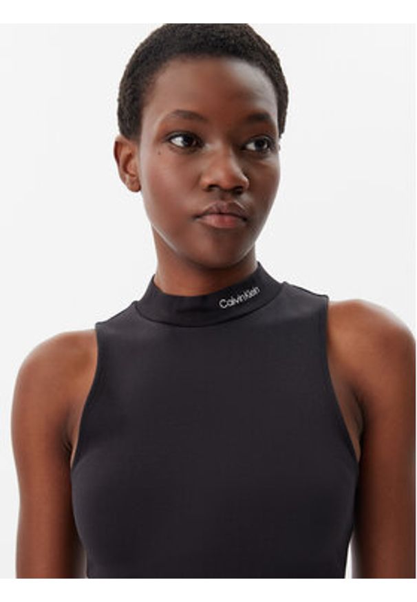 Calvin Klein Jeans Sukienka codzienna Logo J20J225290 Czarny Slim Fit. Okazja: na co dzień. Kolor: czarny. Materiał: syntetyk. Typ sukienki: proste. Styl: casual