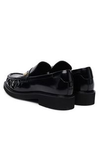 TOMMY HILFIGER - Tommy Hilfiger Loafersy Square Toe Abrasivato FW0FW08825 Czarny. Kolor: czarny. Materiał: skóra #5