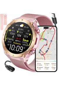 SMARTWATCH z GPS RNCF37 zegarek damski Rubicon + bransoleta mesh RP22.01M. Rodzaj zegarka: smartwatch. Materiał: mesh #1