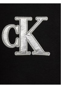 Calvin Klein Jeans Sukienka dzianinowa Metallic Monogram IG0IG02315 Czarny Regular Fit. Kolor: czarny. Materiał: bawełna #3