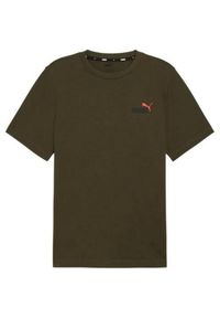 Puma - T-shirt Męski ESS+. Kolor: zielony. Sport: turystyka piesza