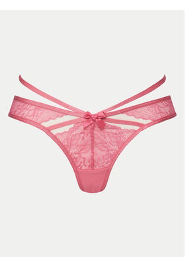 Hunkemöller Komplet 3 par stringów 301423 Różowy. Kolor: różowy. Materiał: syntetyk