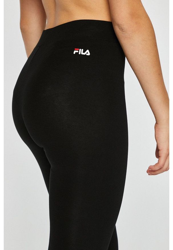 Fila - Legginsy. Kolor: czarny. Materiał: dzianina