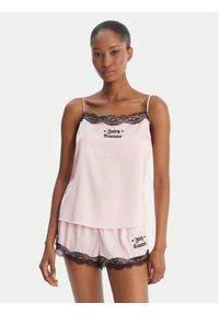 Juicy Couture Piżama JCYPJ126862 Różowy Slim Fit. Kolor: różowy. Materiał: syntetyk #1