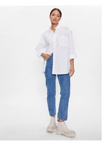 Tommy Jeans Koszula DW0DW15909 Biały Oversize. Kolor: biały. Materiał: bawełna