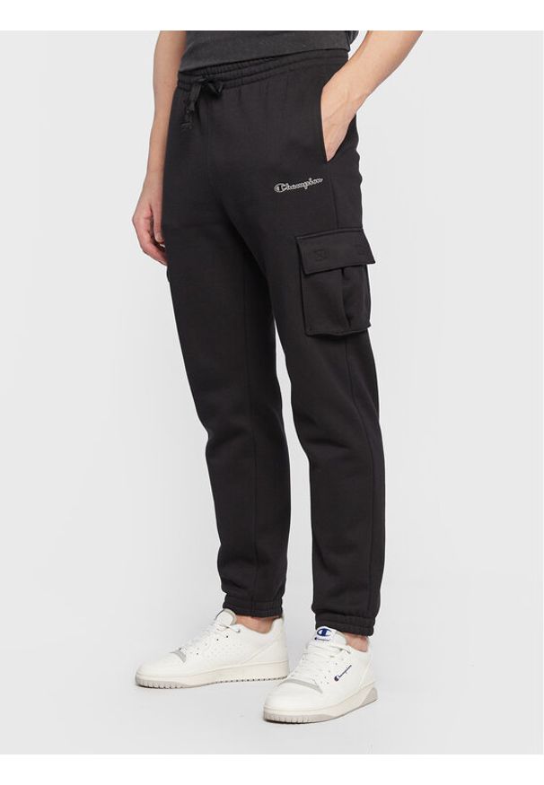 Spodnie dresowe Champion. Kolor: czarny. Materiał: dresówka