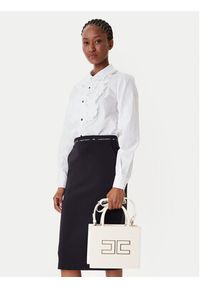 Elisabetta Franchi Torebka BS-33A-56E2-V380 Biały. Kolor: biały. Materiał: skórzane
