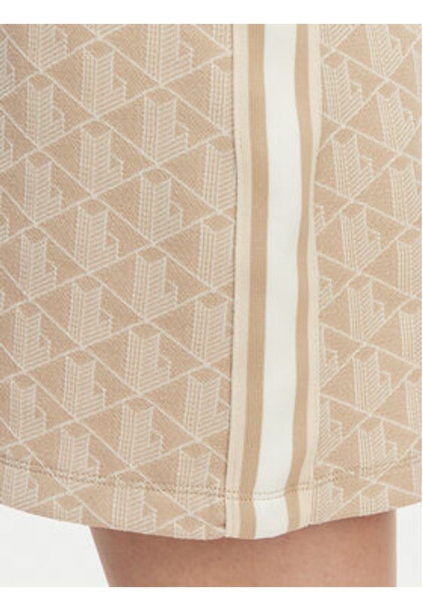 Lacoste Sukienka codzienna EF2655 Beżowy jasny Slim Fit. Okazja: na co dzień. Kolor: beżowy. Materiał: bawełna. Typ sukienki: proste. Styl: casual