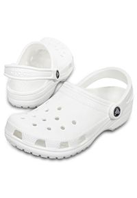 Klapki dla dorosłych Crocs Classic. Okazja: na co dzień. Kolor: biały. Materiał: materiał, syntetyk. Styl: casual