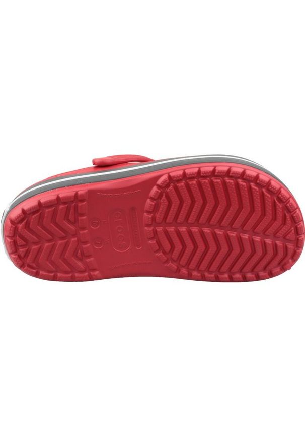 Klapki Crocs Crockband Clog U 11016-6EN czarne czerwone. Kolor: wielokolorowy, czarny, czerwony. Materiał: materiał