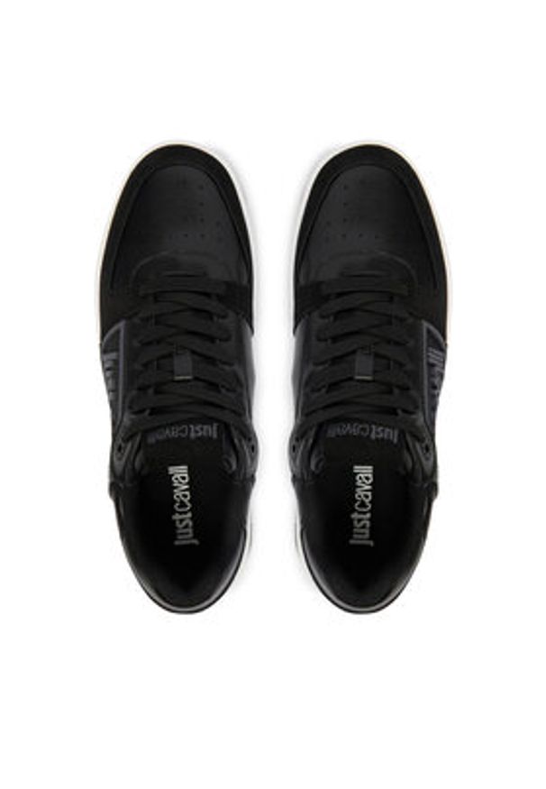 Just Cavalli Sneakersy 80QA3SM1 ZPC09 Czarny. Kolor: czarny. Materiał: skóra