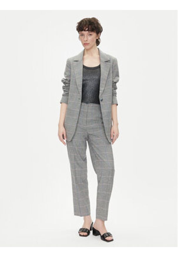 Pepe Jeans Marynarka Flavia PL402503 Szary Regular Fit. Kolor: szary. Materiał: syntetyk