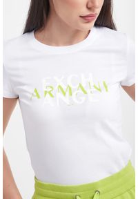 Armani Exchange - T-shirt damski ARMANI EXCHANGE. Materiał: bawełna. Wzór: nadruk
