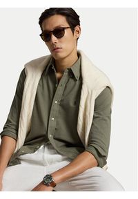 Polo Ralph Lauren Koszula 710654408504 Khaki Regular Fit. Typ kołnierza: polo. Kolor: brązowy. Materiał: bawełna #6
