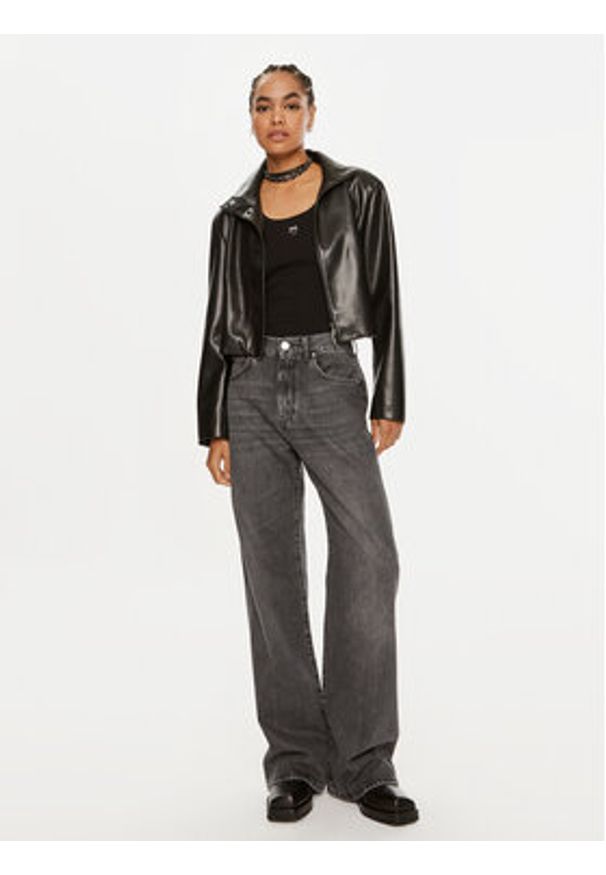 Pinko Jeansy Wanda 101733 A24X Szary Wide Leg. Kolor: szary