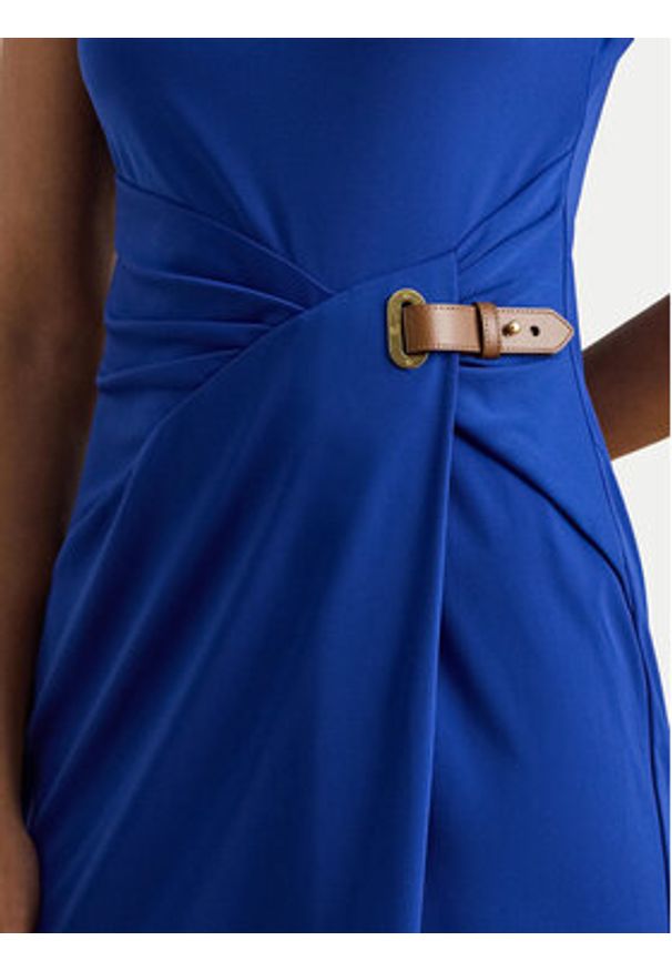 Lauren Ralph Lauren - LAUREN RALPH LAUREN Sukienka koktajlowa 200P03763002 Niebieski Slim Fit. Kolor: niebieski. Materiał: syntetyk. Styl: wizytowy