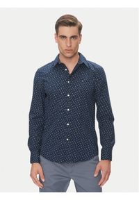 TOMMY HILFIGER - Tommy Hilfiger Koszula MW0MW38559 Granatowy Slim Fit. Kolor: niebieski. Materiał: bawełna