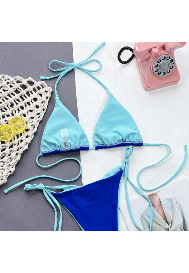 Intica - Bikini plażowe z regulowanymi sznureczkami Fawn. Kolor: zielony. Materiał: tkanina, materiał