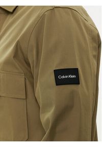 Calvin Klein Koszula K10K109920 Zielony Regular Fit. Kolor: zielony. Materiał: bawełna