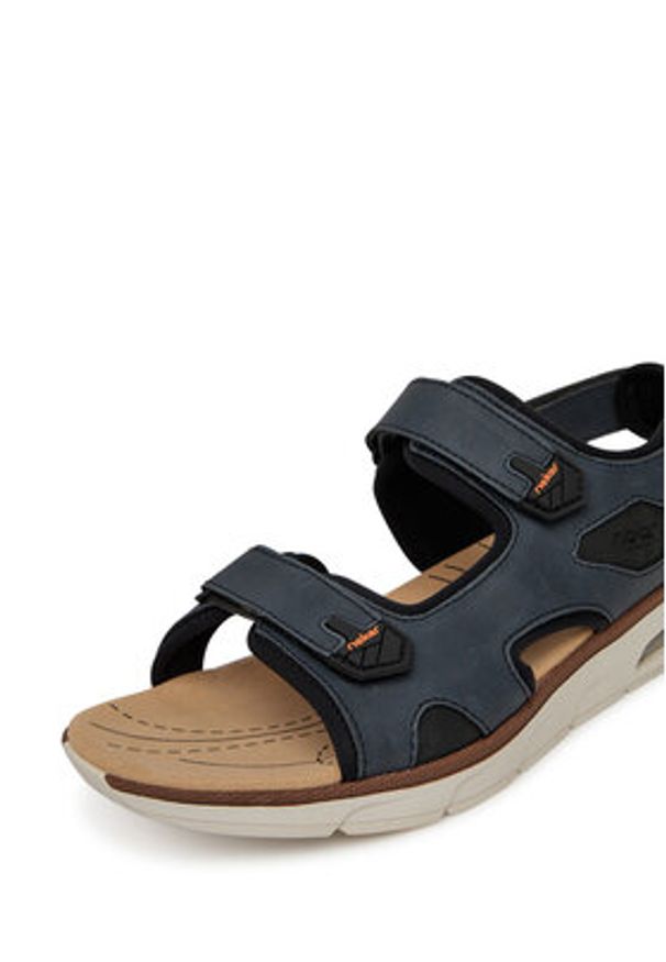 Rieker Sandały 29151-14 Granatowy. Kolor: niebieski. Materiał: materiał, syntetyk