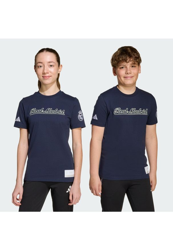 Adidas - Koszulka Real Madryt US Pack Kids. Kolor: biały, wielokolorowy, niebieski