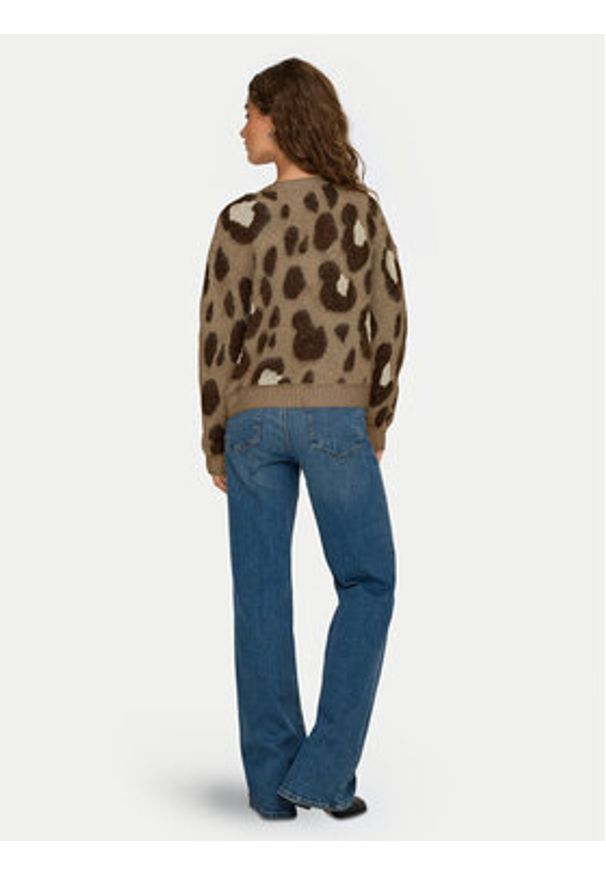 only - ONLY Kardigan Edelie 15353090 Brązowy Regular Fit. Kolor: brązowy. Materiał: syntetyk