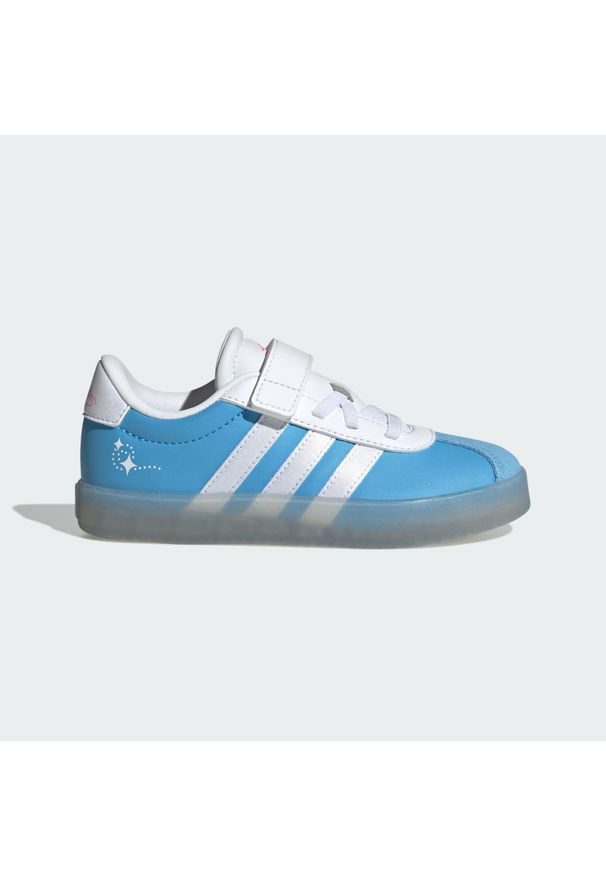 Adidas - Buty dla dzieci VL Court 3.0. Kolor: różowy, niebieski, wielokolorowy, biały. Sport: turystyka piesza