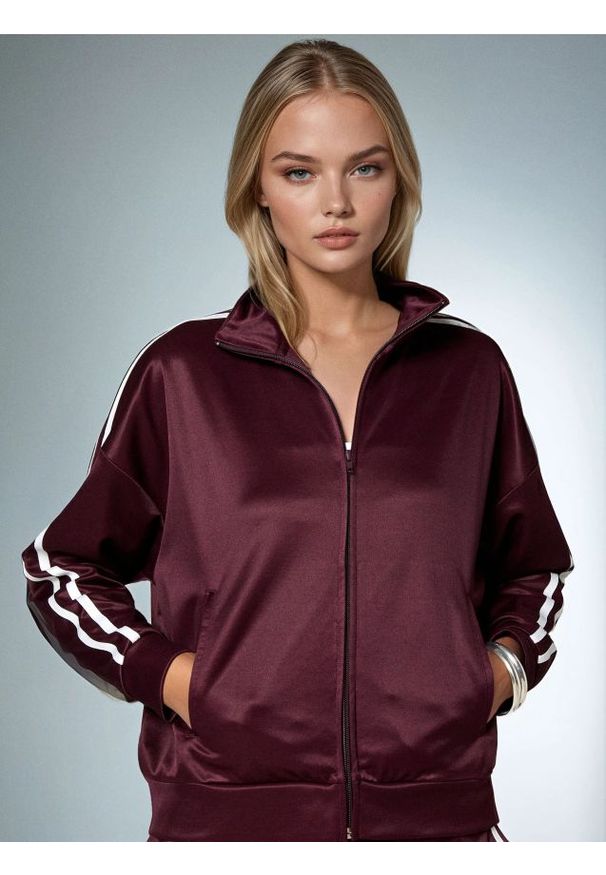 Sinsay - Bluza - bordowy. Kolor: czerwony