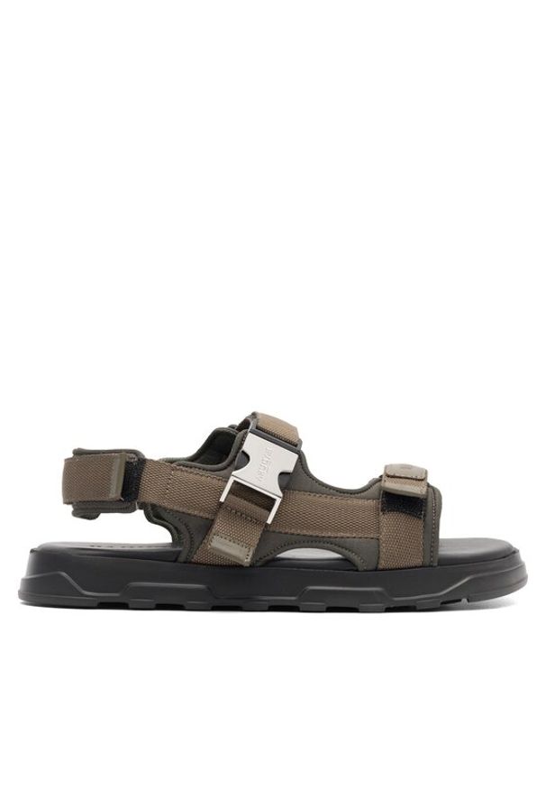 Badura Sandały MOTTU-01 MI08 Khaki. Kolor: brązowy. Materiał: materiał