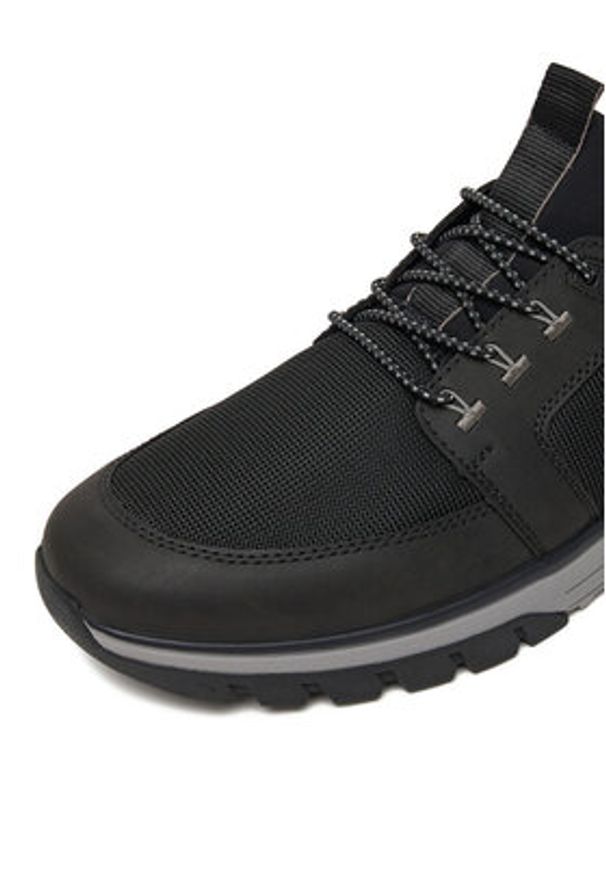 Rieker Półbuty B9351-00 Czarny. Kolor: czarny. Materiał: materiał