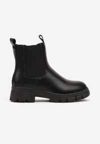 Born2be - Czarne Ocieplane Botki Sztyblety z Elastyczną Wstawką Venadira. Okazja: na co dzień. Nosek buta: okrągły. Kolor: czarny. Materiał: jeans. Sezon: zima, jesień. Styl: klasyczny, casual, elegancki