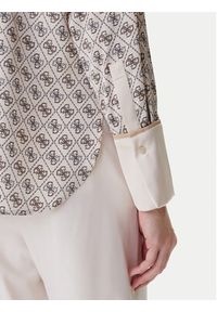 Guess Koszula W4YH47 WF1T2 Beżowy Regular Fit. Kolor: beżowy. Materiał: syntetyk #2