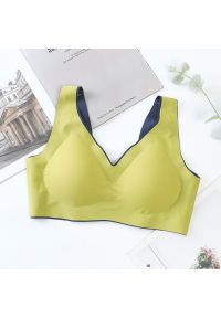 Intica - Bezszwowy biustonosz z miękkim wypełnieniem na co dzień i okazje Kyong. Kolor: zielony. Materiał: materiał