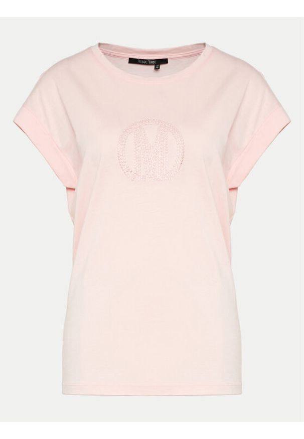 Marc Aurel T-Shirt 7550 7000 73737 Różowy Regular Fit. Kolor: różowy. Materiał: bawełna