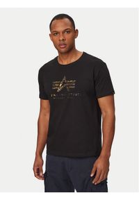 Alpha Industries T-Shirt Basic Effect 100501EP Czarny Regular Fit. Kolor: czarny. Materiał: bawełna #1