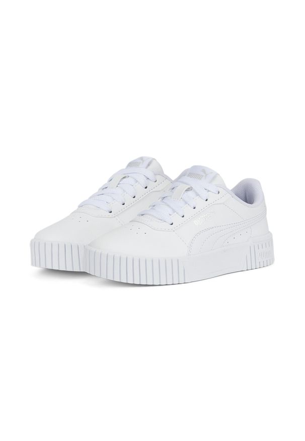 Puma - Dziecięce sneakersy Carina 2.0 PUMA White Silver Gray. Kolor: wielokolorowy, szary, biały. Sezon: lato