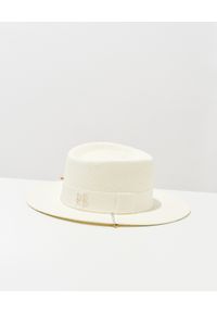 RUSLAN BAGINSKIY - Biały kapelusz ze zdobieniami. Kolor: biały. Wzór: aplikacja #5