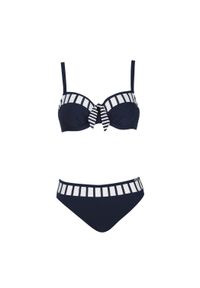 SUNFLAIR - Bikini Basic. Kolekcja: plus size. Kolor: fioletowy, niebieski, wielokolorowy, biały. Materiał: poliamid, elastan #1