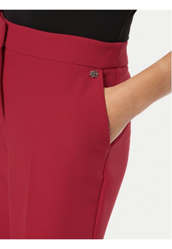 Hugo - HUGO Spodnie materiałowe Hagonia-1 50539991 Czerwony Slim Fit. Kolor: czerwony. Materiał: syntetyk