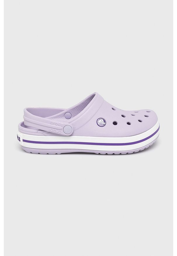 Crocs - Klapki Crocband 11016. Kolor: fioletowy. Materiał: materiał. Wzór: gładki. Obcas: na obcasie. Wysokość obcasa: niski